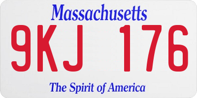 MA license plate 9KJ176