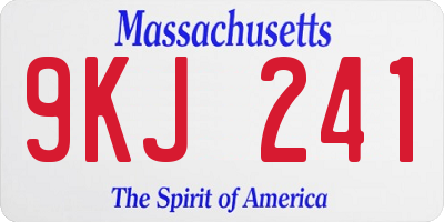 MA license plate 9KJ241