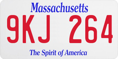 MA license plate 9KJ264