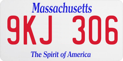 MA license plate 9KJ306