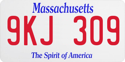 MA license plate 9KJ309