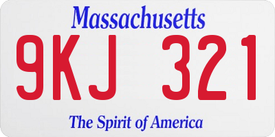 MA license plate 9KJ321