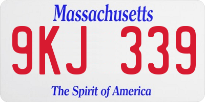 MA license plate 9KJ339