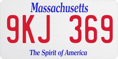 MA license plate 9KJ369