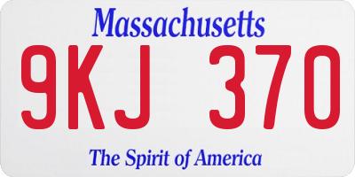 MA license plate 9KJ370