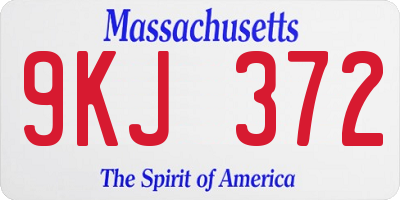 MA license plate 9KJ372