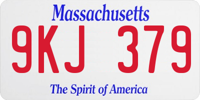 MA license plate 9KJ379