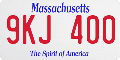 MA license plate 9KJ400