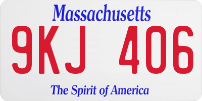 MA license plate 9KJ406