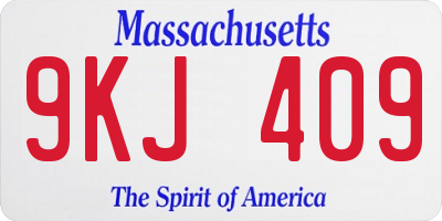 MA license plate 9KJ409