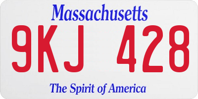 MA license plate 9KJ428