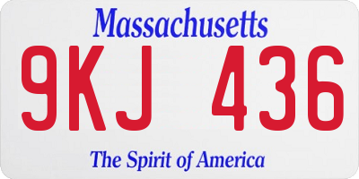 MA license plate 9KJ436