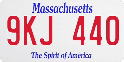 MA license plate 9KJ440