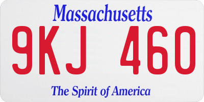 MA license plate 9KJ460