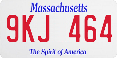 MA license plate 9KJ464