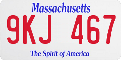 MA license plate 9KJ467