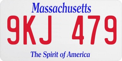 MA license plate 9KJ479