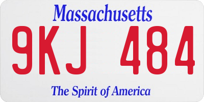 MA license plate 9KJ484