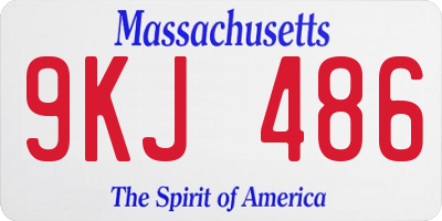 MA license plate 9KJ486
