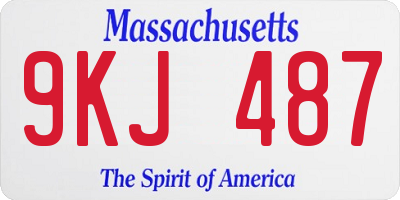MA license plate 9KJ487