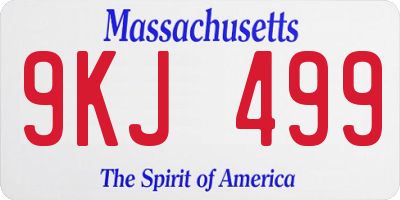 MA license plate 9KJ499