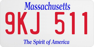 MA license plate 9KJ511