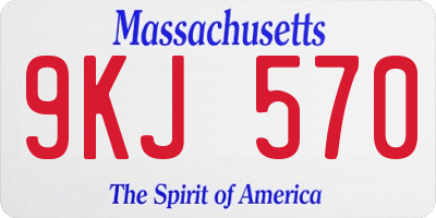MA license plate 9KJ570