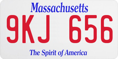 MA license plate 9KJ656