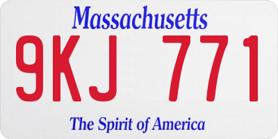 MA license plate 9KJ771