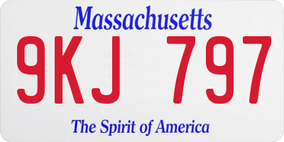 MA license plate 9KJ797