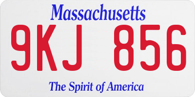 MA license plate 9KJ856