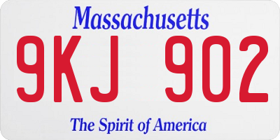 MA license plate 9KJ902