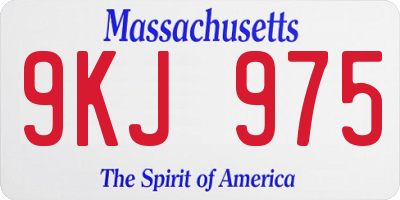 MA license plate 9KJ975