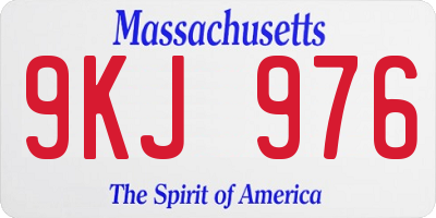 MA license plate 9KJ976