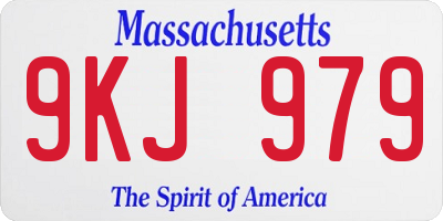 MA license plate 9KJ979
