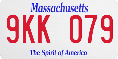 MA license plate 9KK079