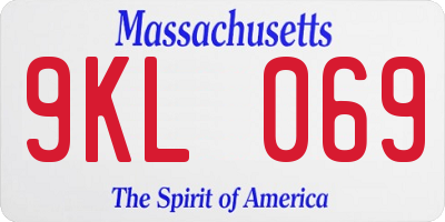 MA license plate 9KL069