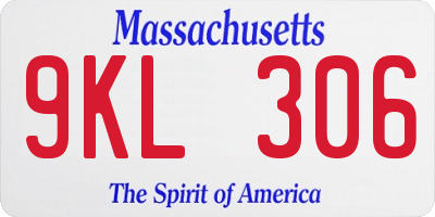 MA license plate 9KL306