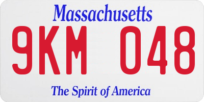 MA license plate 9KM048