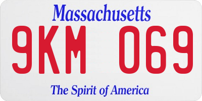 MA license plate 9KM069