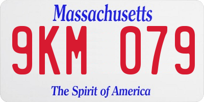 MA license plate 9KM079