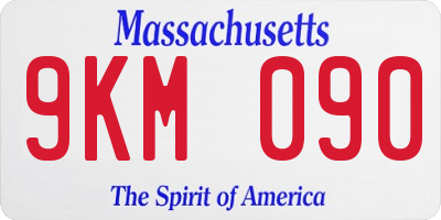 MA license plate 9KM090
