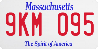 MA license plate 9KM095