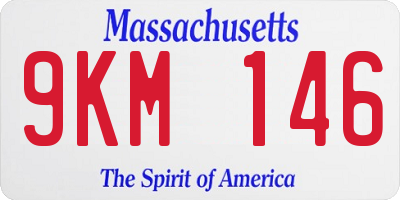 MA license plate 9KM146