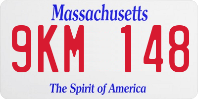 MA license plate 9KM148
