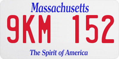MA license plate 9KM152