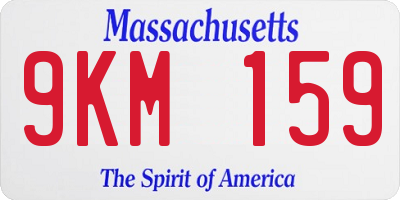 MA license plate 9KM159