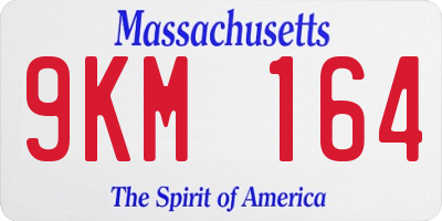 MA license plate 9KM164