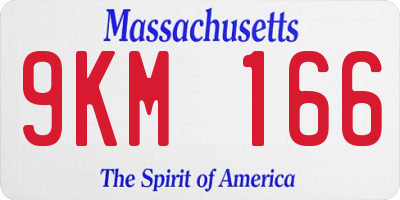 MA license plate 9KM166