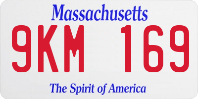 MA license plate 9KM169